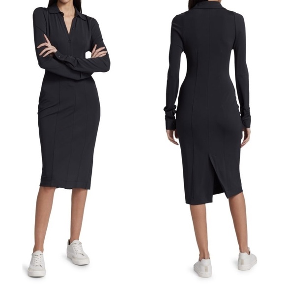 NWT Rag & Bone Sabeen Sheath Button Down Long Sleeve Shirtdress in Black… - Picture 1 of 7